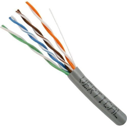 Vertical Cable GRAY Bulk Cat 5e UTP Riser Cable, 1000' Box