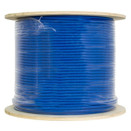 Cat 6A Shielded PLENUM UTP Cable, 1000' Bulk Spool, Blue