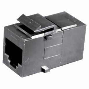 CAT6 Keystone Feed-Thru Data Coupler – Black
