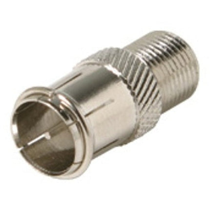 F Jack to Slip-on F Plug