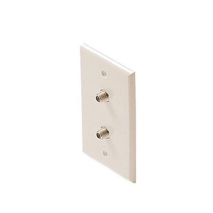 Standard 2-port TV Wall Plate - Light Almond