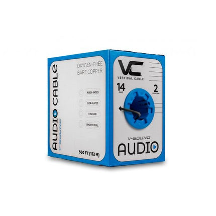 18AWG 2-Conductor Stranded Audio Cable, Black, 1000 ft Pull Box