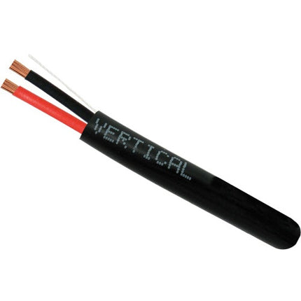 18AWG 2-Conductor Stranded Audio Cable, Black, 1000 ft Pull Box