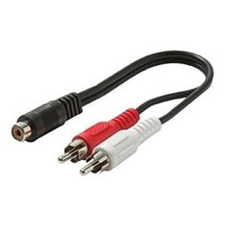 RCA Jack to 2-RCA Plug Y Audio Cable