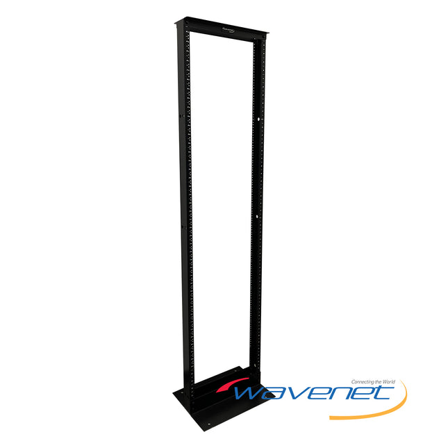 45U 2-post Steel Data Rack, #12-24 Holes, 1000 lbs rating