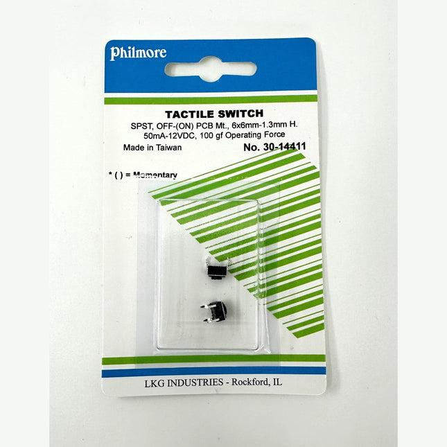 SPST, OFF- ON , Printed Circuit Tactile Switch