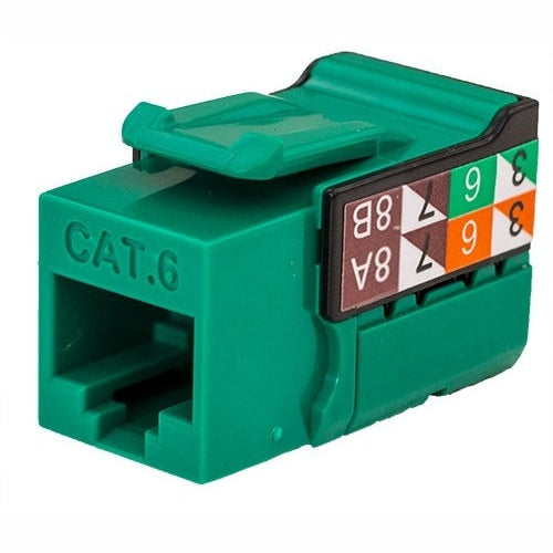 Green Cat 6 110-Style Keystone Jack