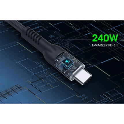 USB4 / Thunderbolt 4 USB-C Cable, 1m 3 ft. , 240W PD 3.1, 8K Video