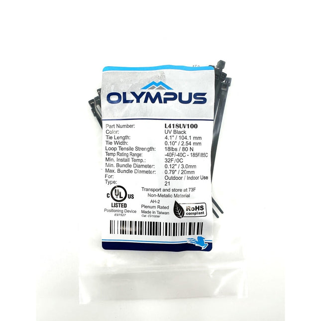 4" UV Black 18 lb. Cable Ties, 100/pkg.