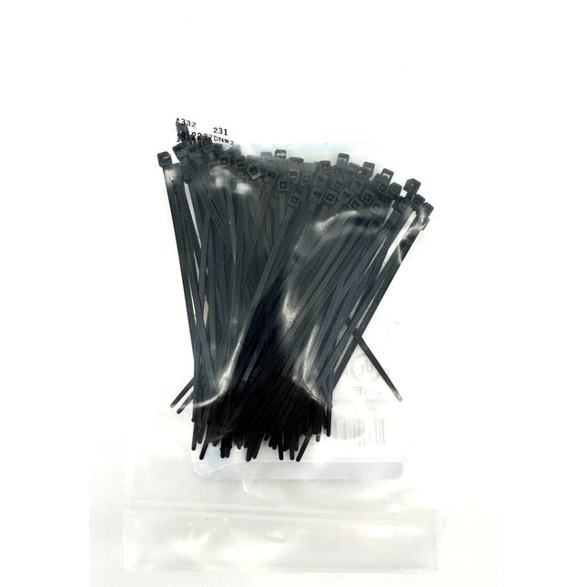 4" UV Black 18 lb. Cable Ties, 100/pkg.