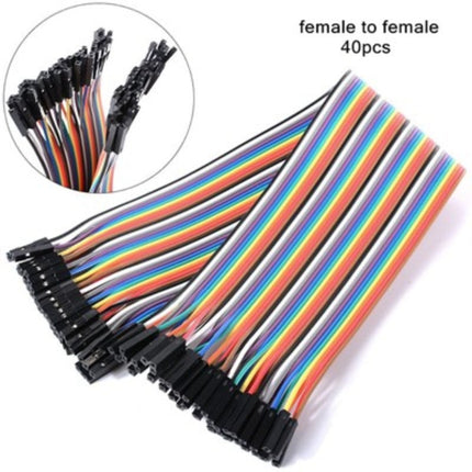 TeknoCrafters 40P-FF40-pin Female to Female 8" Breadboard Jumpers