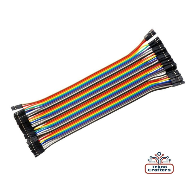TeknoCrafters 40P-FF40-pin Female to Female 8" Breadboard Jumpers
