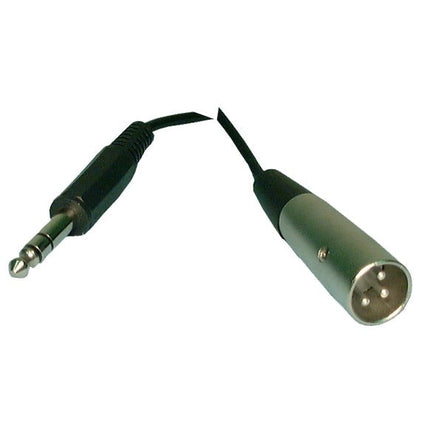 10' 1/4" Stereo Male to 3-Pin XLR Male Cable