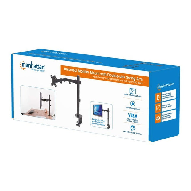 13-32" Desktop Monitor Mount with Double-Link Swing Arm