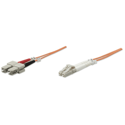 LC-SC Multimode Duplex Fiber Patch Cable, OM1, 5 Meter