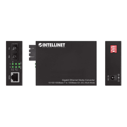 Gigabit Multi-Mode SC to RJ45 Ethernet Media Converter