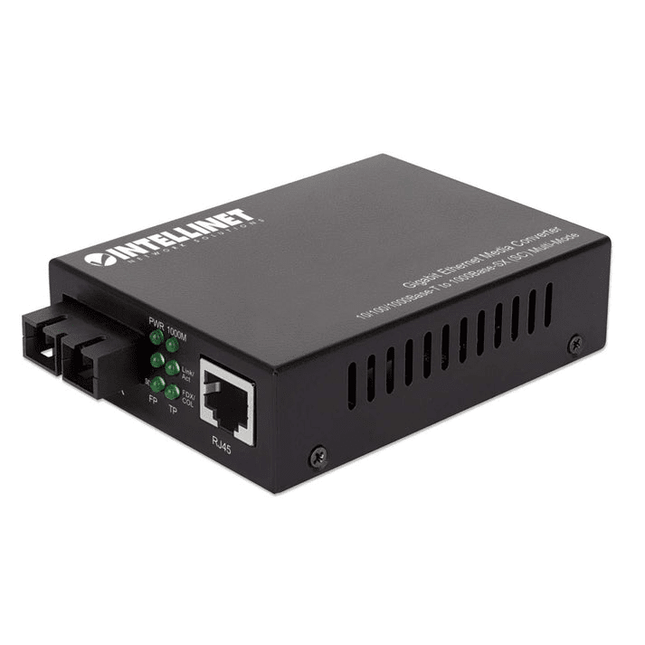 Gigabit Multi-Mode SC to RJ45 Ethernet Media Converter