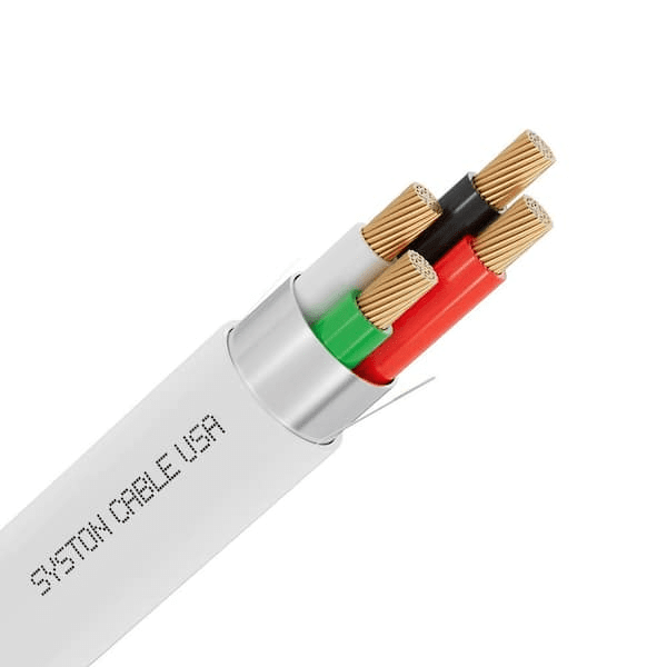 18/4 Stranded Shielded Security Control Sound &amp; Alarm Cable – White 500 ft