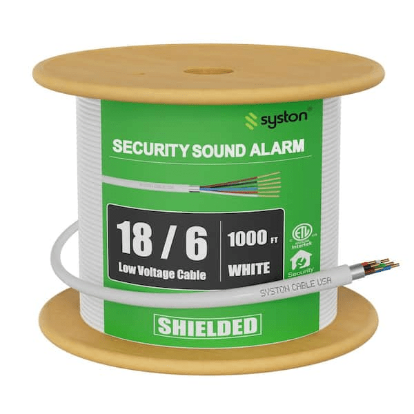 18/6 Stranded Shielded Plenum-Rated Security &amp; Alarm Cable – 1000 ft Spool