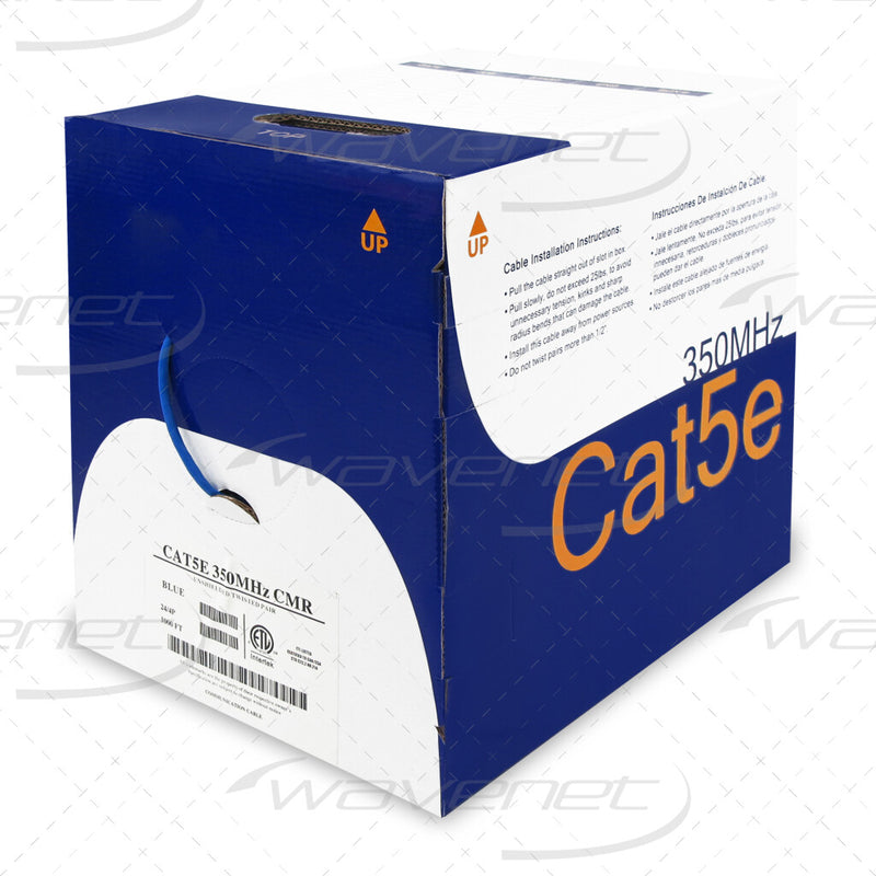 Cat 5e Bulk Solid Copper White Cable - 1000 ft Box