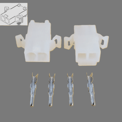 2-Circuit Panel Mount .093-in Plug Housing