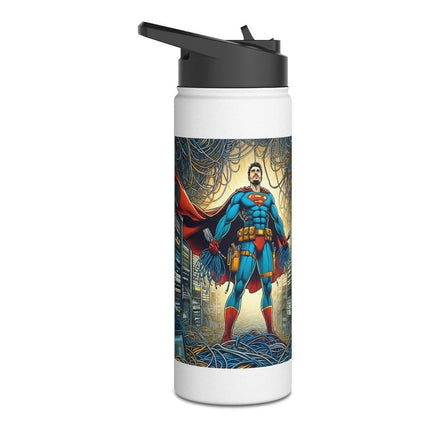 Network Hero Stainless Steel Water Bottle: Ideal for Low Voltage Installers & IT Pros