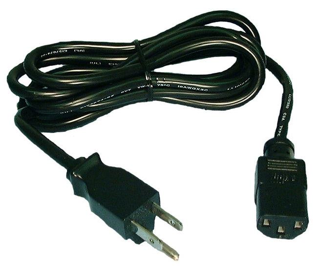 7.5 ft 18 AWG NEMA 5‑15P → IEC C13 Power Cord