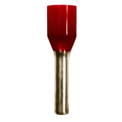 16 AWG Wire Ferrule, Red, 8 mm Barrel, 500/bag