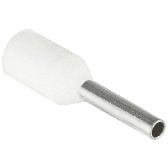 20 AWG Wire Ferrule, 100 pk, White