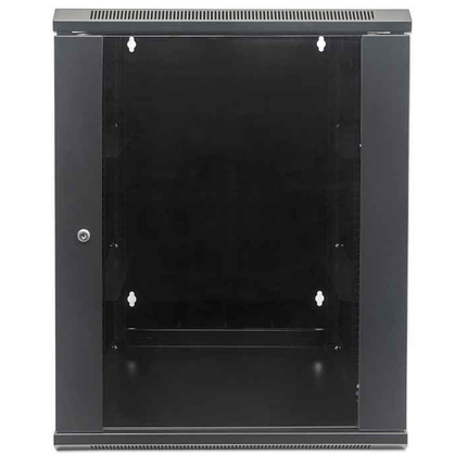 9U Swing-Out Wall Mount Enclosure 21" Depth Locking Glass Door