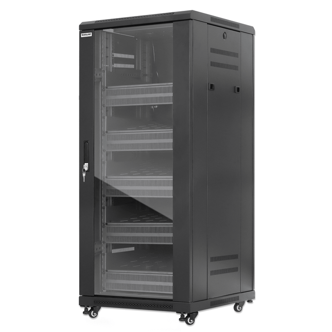 27U Pro Line Network Cabinet with Integrated Fans 5xShelves 5x2U Blanks