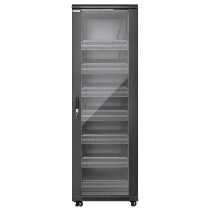 38U Pro Line Network Cabinet with Integrated Fans 7xShelves 7x2U Blanks