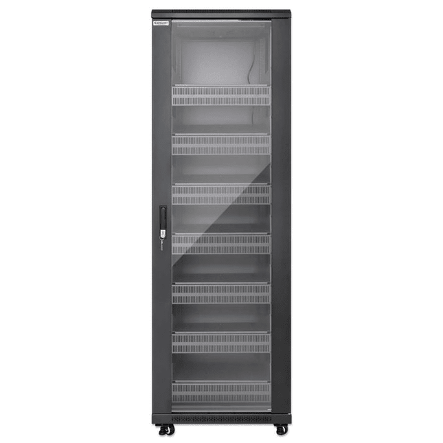 38U Pro Line Network Cabinet with Integrated Fans 7xShelves 7x2U Blanks