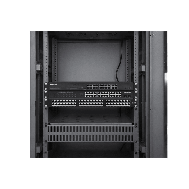 38U Pro Line Network Cabinet with Integrated Fans 7xShelves 7x2U Blanks