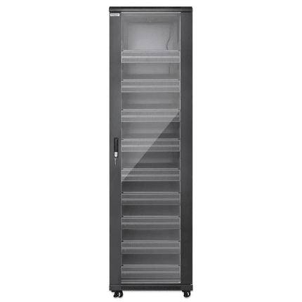 42U Pro Line Network Cabinet with Integrated Fans 9xShelves 9x2U Blanks