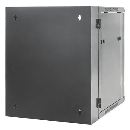 12U Swing-Out Wall Mount Enclosure 16" depth Locking Glass Door
