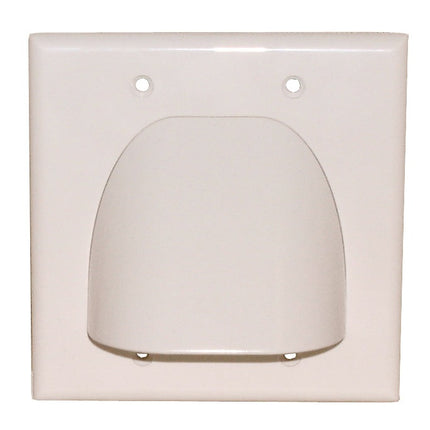 Canopy Plate Double Gang Standard-Ivory