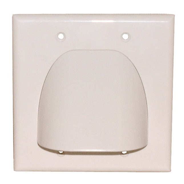 Canopy Plate Double Gang Standard-Ivory