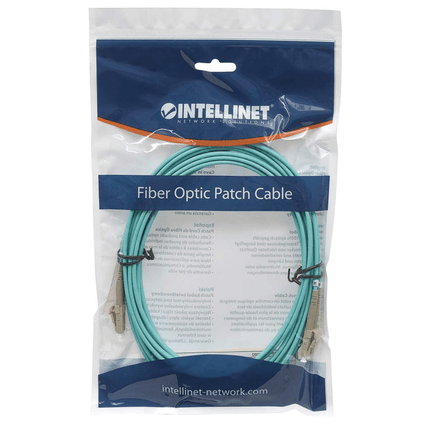 LC-LC Multimode Duplex Fiber Patch Cable, OM3, 1 Meter