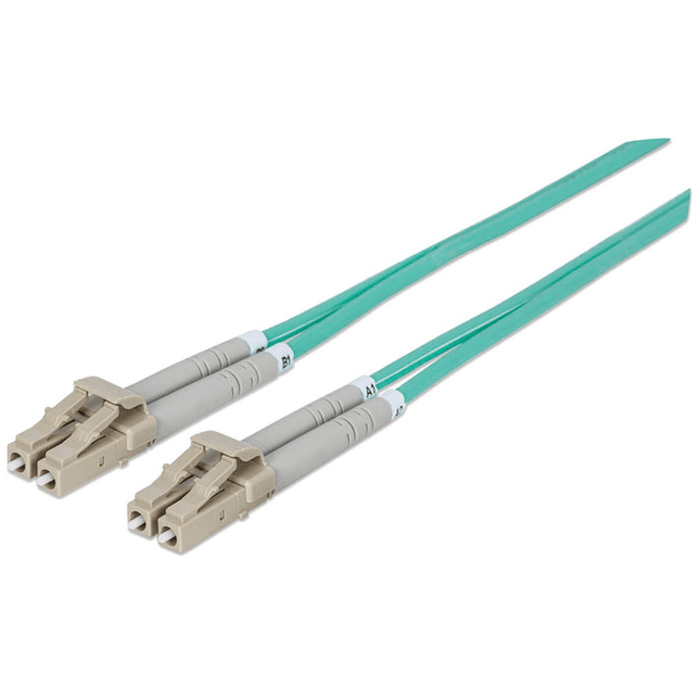 10 m Duplex LC to LC OM3 Multimode Fiber Patch Cable