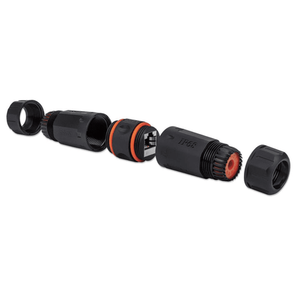 RJ45 Cat6a Waterproof Outdoor Modular Inline Coupler