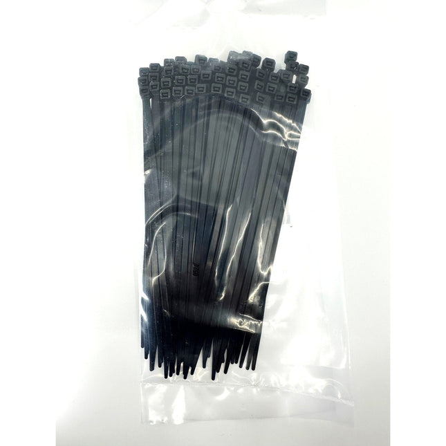8" UV Black 50 lb. Cable Ties, 100/pkg.