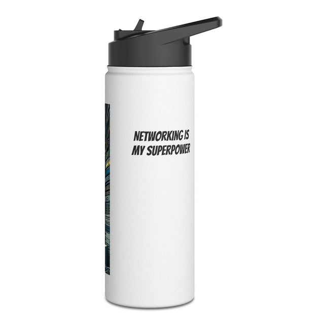 Network Hero Stainless Steel Water Bottle: Ideal for Low Voltage Installers & IT Pros