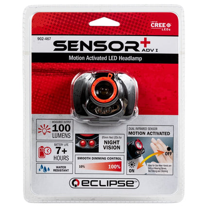 Sensor+ Headlamp with CREE XP-E Q4 LED Black