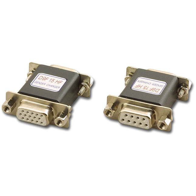 DB9 Female to HD15 Female Passive Serial VGA Adapter