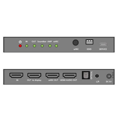 HDMI 2.1 48Gbps eARC Audio extractor w/multiple outputs