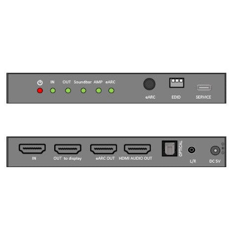HDMI 2.1 48Gbps eARC Audio extractor w/multiple outputs