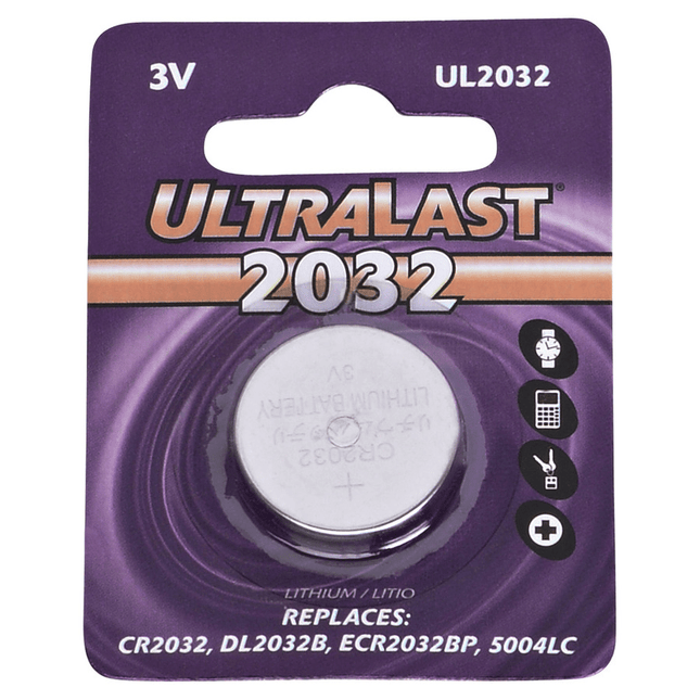 CR2032 3V 220mAh Lithium Coin Cell Battery