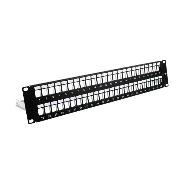 48-Port Unloaded 2U Rack Mount Patch Panel