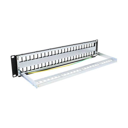 48-Port Unloaded 2U Rack Mount Patch Panel